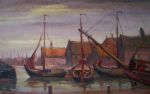 Verkocht.Schulman.David Schulman.1881-1966.De haven van Spakenburg.